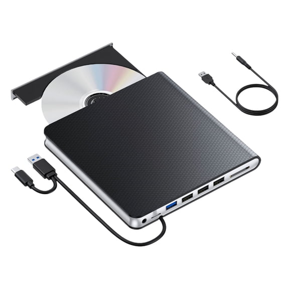 5Gbps USB Type C External Disc Drive for Laptop USB3.0 USB2.0 Disc Player for Laptop Disk Drive Portable Disc Writer