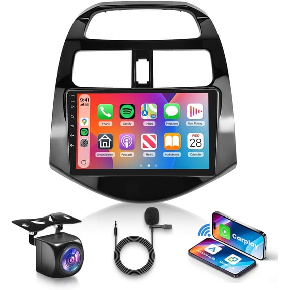5Ghz WiFi Android 15 Stereo for Spark 2011-2014 with , 9 Inch Screen Android Radio Support GPS//FM/SWC/Backup Camera 2G+64G