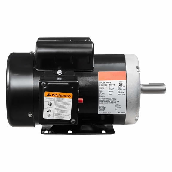 5HP Air Compressor Motor 230V 25A 3450RPM - Single Phase Electric Motor, 7/8" Keyed Shaft, CW/CCW Rotation