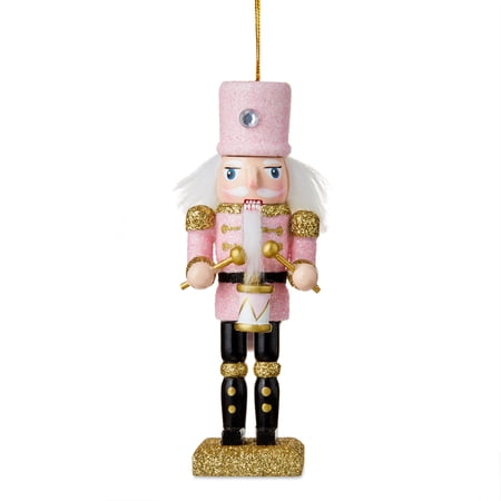 Nutcracker Christmas Ornament, Pink, 5 in, by Holiday Time