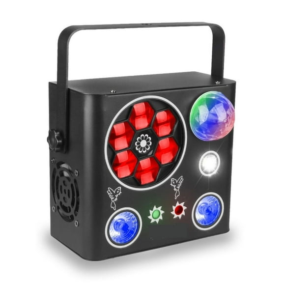 5IN1 LED Gobo Strobe Dyeing Magic Ball 32 Patterns Projector Stage Lighting Effect DJ Disco Party Dance Wedding Lamp ,Easy to Install