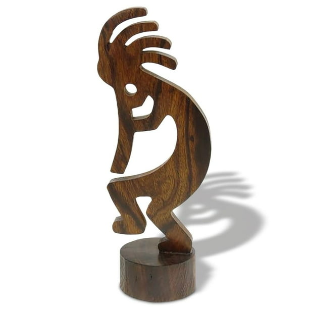 5In Tall Kokopelli Figurine Ironwood Art Carving Southwestern Decor