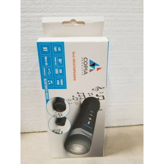 5In1 Multi-Function Music Flash Light Bluetooth Speaker Mp3 By Copia