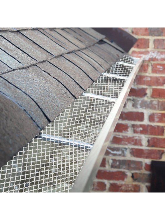 PEAKORA5Inch*50Ft Aluminum Gutter Guard Mesh with Gloves Filter Net Cover Leaves Dirt