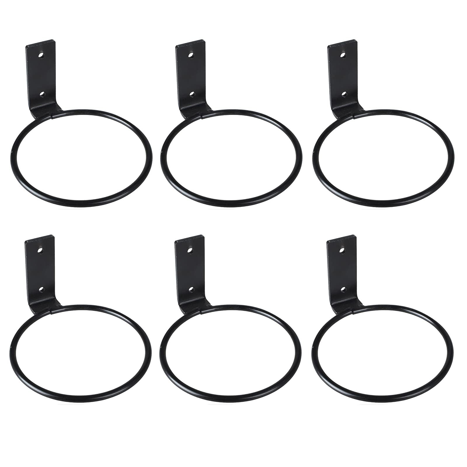 5Inch Flower Pot Holder Ring Wall Mounted, Pack of 6 Metal Flower Pot ...