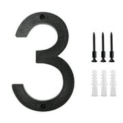 5Inch House Numbers for Outside, 09 Available, Modern Black