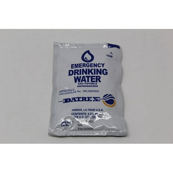 5Ive Star Gear 4846000 Emergency Purified Drinking Water Individual 4.2oz Packet