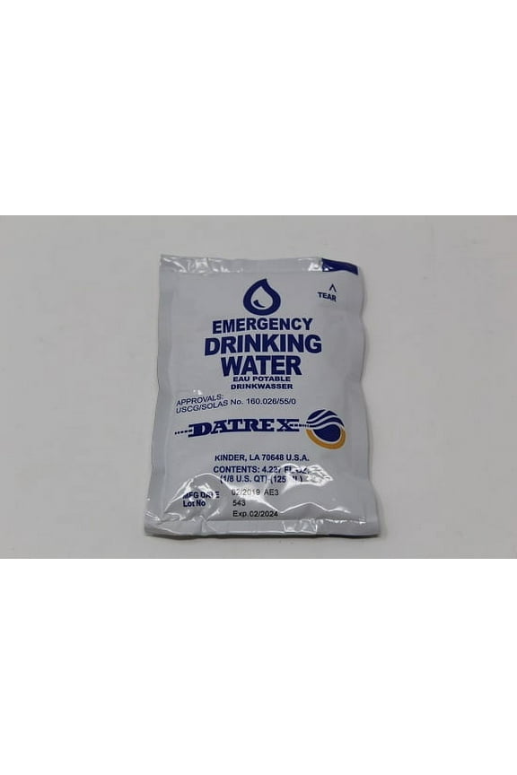 5Ive Star Gear 4846000 Emergency Purified Drinking Water Individual 4.2oz Packet