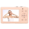 thumbnail image 1 of 5K 80MP Digital Camera Dual Screen Autofocus 18x Zoom WiFi Compact Camera with Flash Light for Vlogging (3.94 in / 10 cm, Pink), 1 of 9