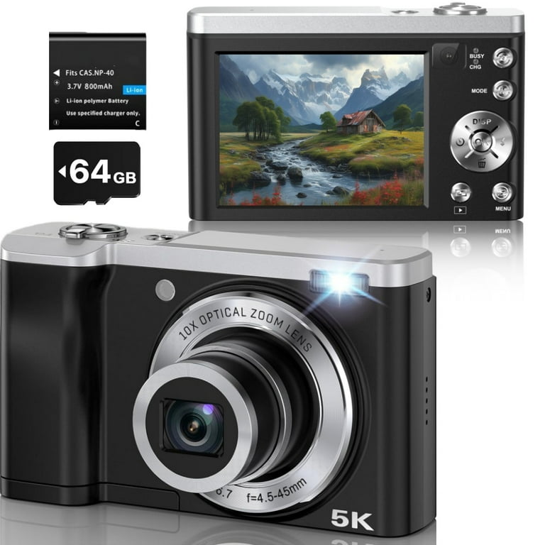 5K Digital Camera Photography Autofocus,56MP 10X Optical Zoom