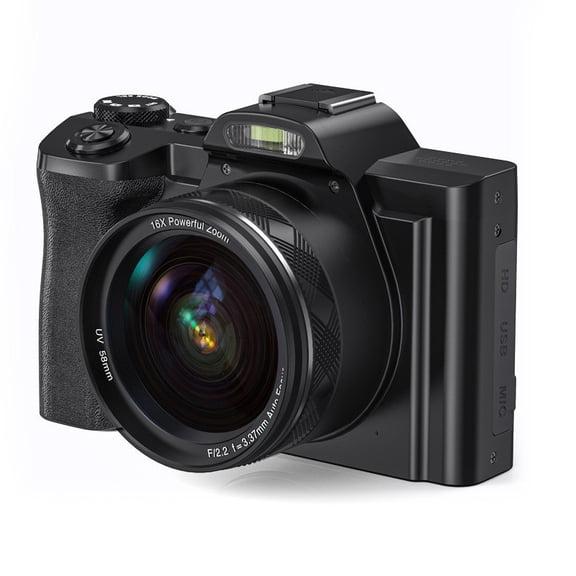 5K Digital Camera for Photography & Vlogging, 48MP WiFi Camera with Autofocus, 6-Axis Anti-Shake, 3.5" IPS Screen, 16X Digital Zoom, Built-in Flash & Hot Shoe