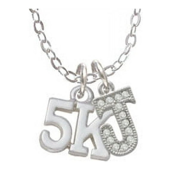 5K - J - Crystal Initial Sophia Necklace, 18"+1"