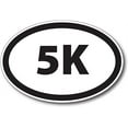 thumbnail image 1 of 5K Marathon Black Oval Car Decal 3" x 5", 1 of 3