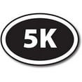 thumbnail image 1 of 5K Marathon Inverted Black Oval Car 3" x 5" Decal, 1 of 3