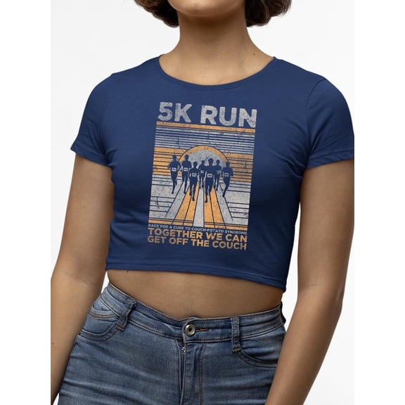 5K Run Women's Motivational Tee Crop Tee Women's