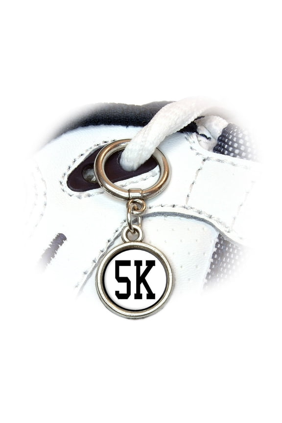 5K Running - Marathon Jogging Round Dangle Shoe Charm