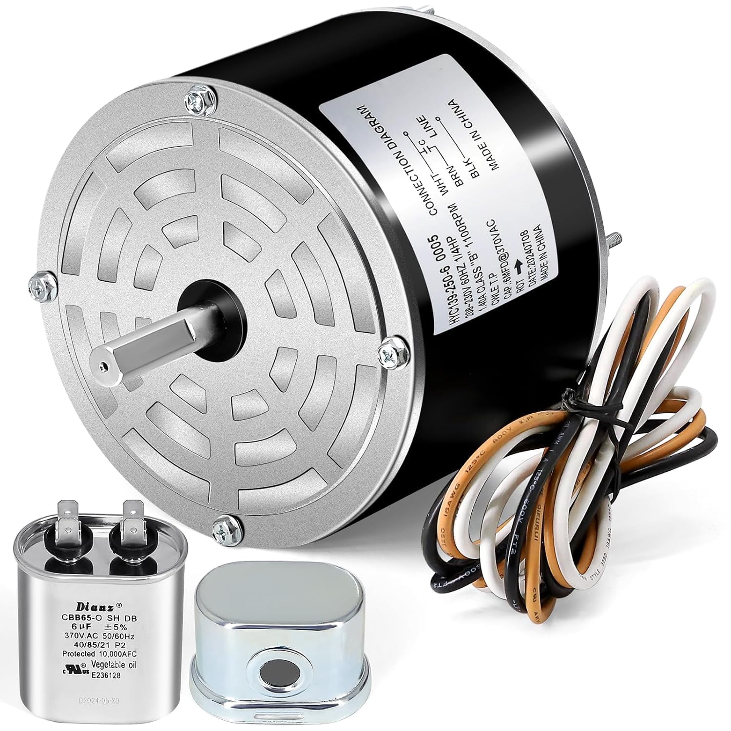5KCP39EGS070S Condenser Fan Motor 1/4 HP 1100RPM for AC GE Genteq ...