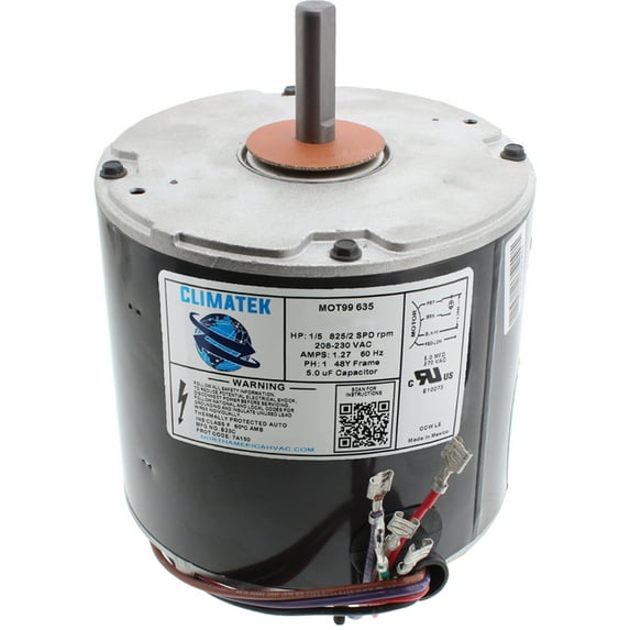 5KCP39FFN859BS - ClimaTek Upgraded 1/5 HP Condenser Fan Motor Fits GE