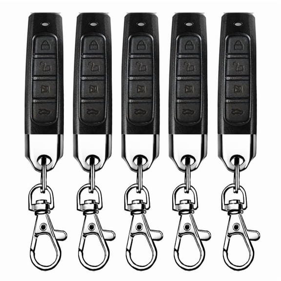 5Kit Gantch Universal Wireless 4-Buttons Cloning Copy Remote Alarms Control Replacement Electric Gate Frequency 433.92MHz for Car Garage Door Rolling Doors Gate Skylight Lock