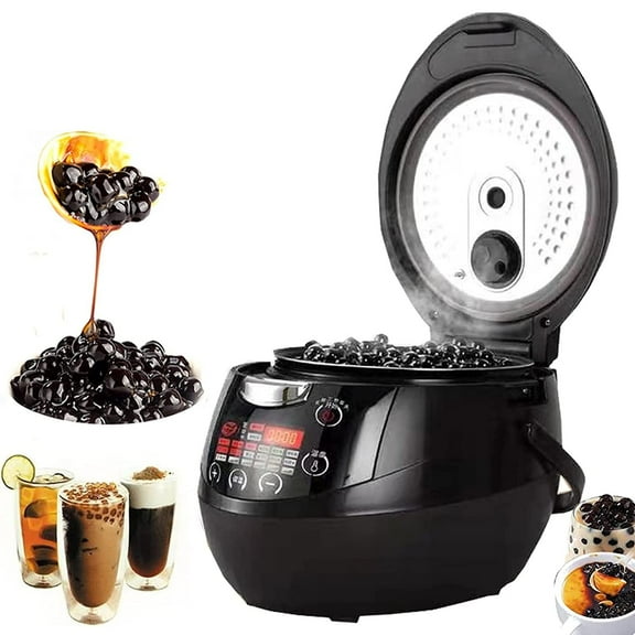 5L Automatic Pearl Pot, Commercial Pearl Tapioca Cooker Pearl Maker Milk Tea Cooker For Tea & Bubble Tea & Milk Tea Touchscreen