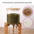 thumbnail image 1 of 5L Cereal Dispenser Flour Rice Storage Container Glass Tank W/ Lid Measuring Cup, 1 of 12