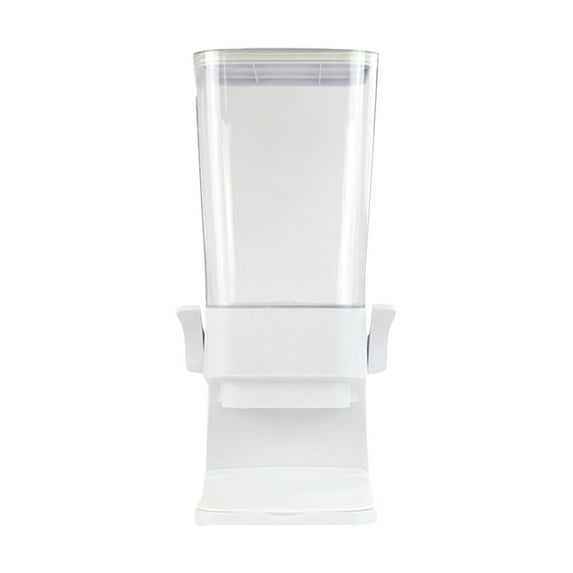 5L Countertop Cereal Dispenser with Lid, Airtight Storage Container for Pantry Rice Beans Grains Snacks and Oatmeal - White