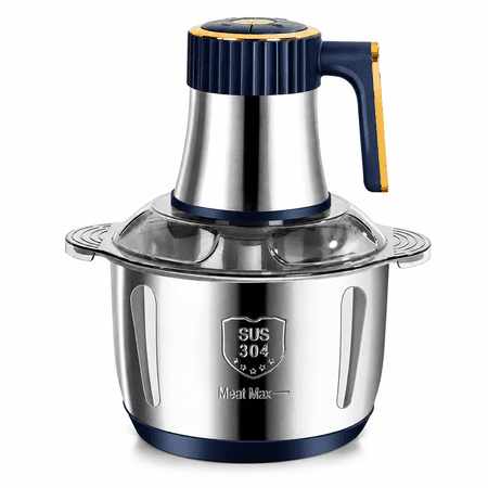 5L Stainless Steel Meat Chopper, 500W Electric Food Processor with 6-Layer Blade System, Large Capacity Meat Grinder for Meat, Vegetables, Garlic, Nuts and Family Meal Prep