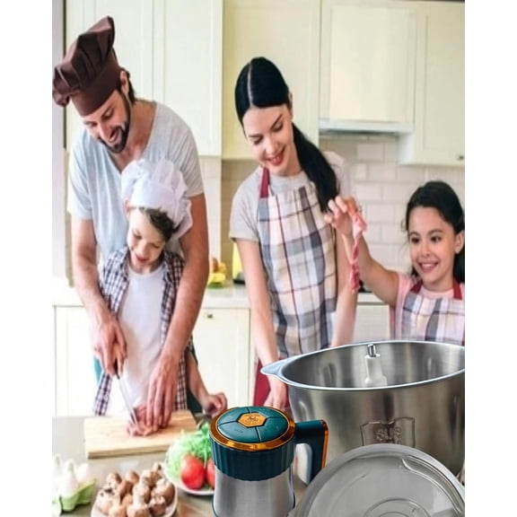 5L Electric Meat Grinder, Stainless Steel Dough Machine, 500w Strong Food Processing Machine, 5-Speed Mode, Used For Dough Stirring, Onion, Meat, Nuts, Fruits, Garlic, Vegetables