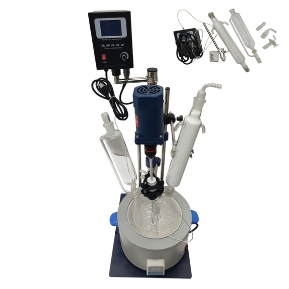 5L Glass Reactor Single-Layer Laboratory Equipment 110V