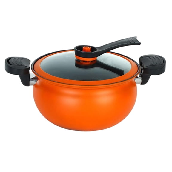 5L Mini Pressure Cooker - Large Capacity Deep Pot with Visible Lid, Compatible with Induction & Gas Stove, Even Heat Distribution