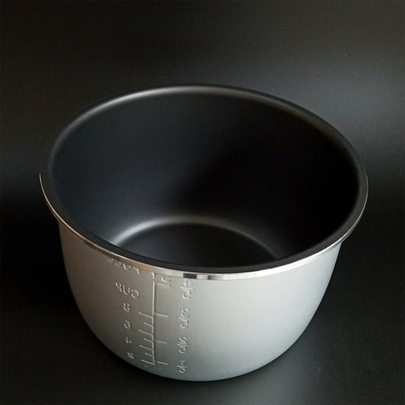 5L Non-Stick Aluminum Universal Inner Pot Liner for Electric Pressure Cooker, Thickened Double Spray Coating, Replacement Kitchen Accessory(Silver)