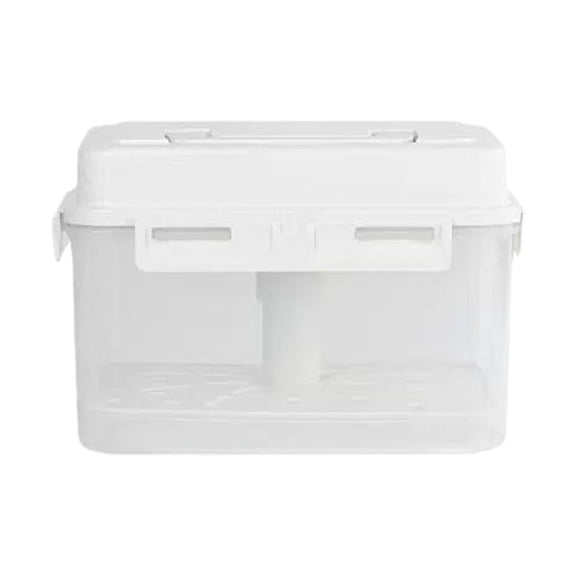 5L PP Fermentation Pickle Storage Container with Spring Press Plate Leakproof Lock Lid Foldable Handle Kimchi Ferment Box for Fridge RV Camping Homemade Pickling Jar