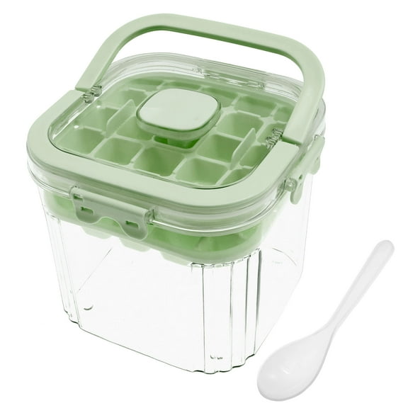 5L Plastic Portable Ice Bucket for Freezer Large Capacity Ice Cube Storage Bin With 48 Grids Mold Tray for Outdoor Camping Cocktail Party