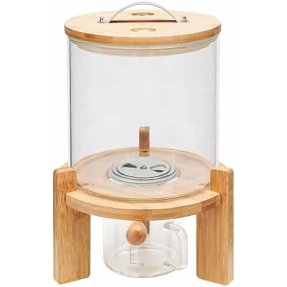 5L Rice Dispenser Storage 10Grain Bottle Cereal Dry Food Glass Container +Valve$$Home Decor, Kitchen, & Other