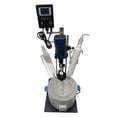 thumbnail image 1 of 5L Single-layer Glass Reactor Glass Reaction Kettle Lab Jacketed Digital Display for Chemistry Reaction Distillation, 1 of 16