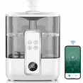 thumbnail image 1 of 5L Smart Cool Mist Humidifier Top-Fill Humidifiers 50H Long Runtime Tuya App Control for Bedroom Home Office,White, 1 of 8