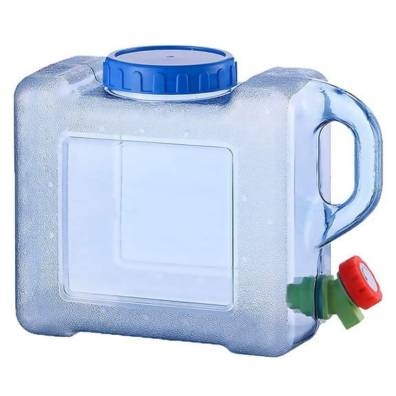 5L Water Container with Faucet, Portable Plastic Bucket with Faucet, Easy to Clean BPA Free Drinking Water Holder, Suitable for Outdoor Camping, Party, RV, School, Hospital, Emergency