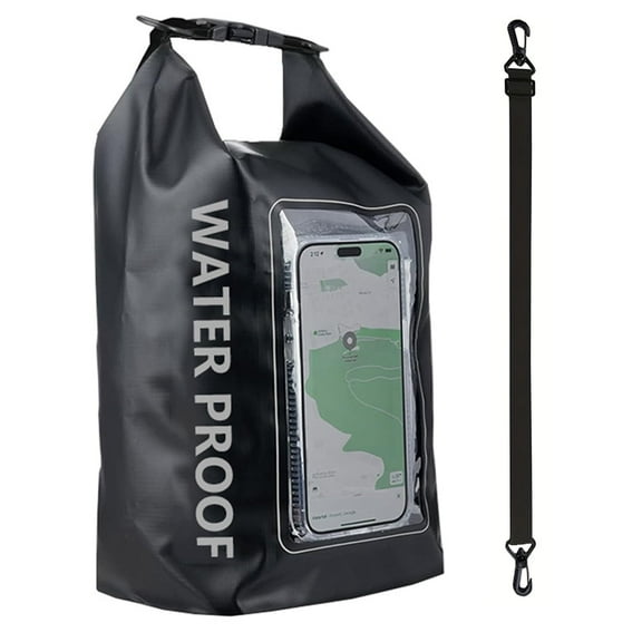 5L Water Proof Bag Outdoor PVC Dry Sack Touchscreen Waterproof Backpack Phone Pouch, Roll Top Crossbody for Kayaking, Boating, Fishing, Camping, Beach, Travel