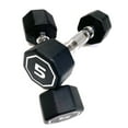 thumbnail image 1 of 5LB ×2 pieces per package apollo Dumbbell for both and home usage High-end Coated Octagon Dumbbell Black Chrome, 1 of 7