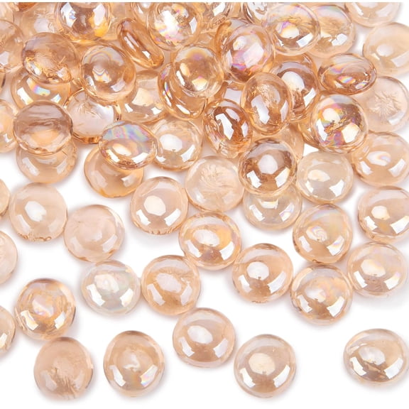 5LB Flat Glass Marbles, Pink Glass Pebbles Marbles for Vases Fillers Fish Tank Aquarium Table Scatters DIY Crafts