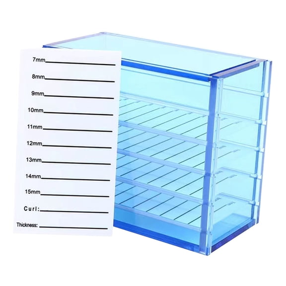5Layer Clear Eyelash Storage Box,Transparent Lash Tray Organizers,False Eyelashes Glues Pallet Holder Lash Extension Tool