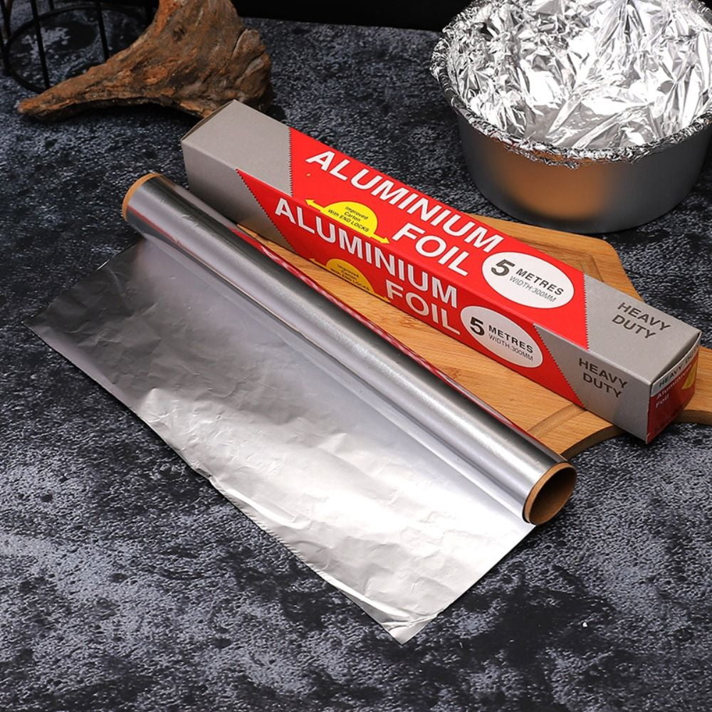 5M/10M/20M Aluminium Catering Tin Foil Thickened BBQ Accessories Barbecue Tin Foil Roll Heat Safe Disposable