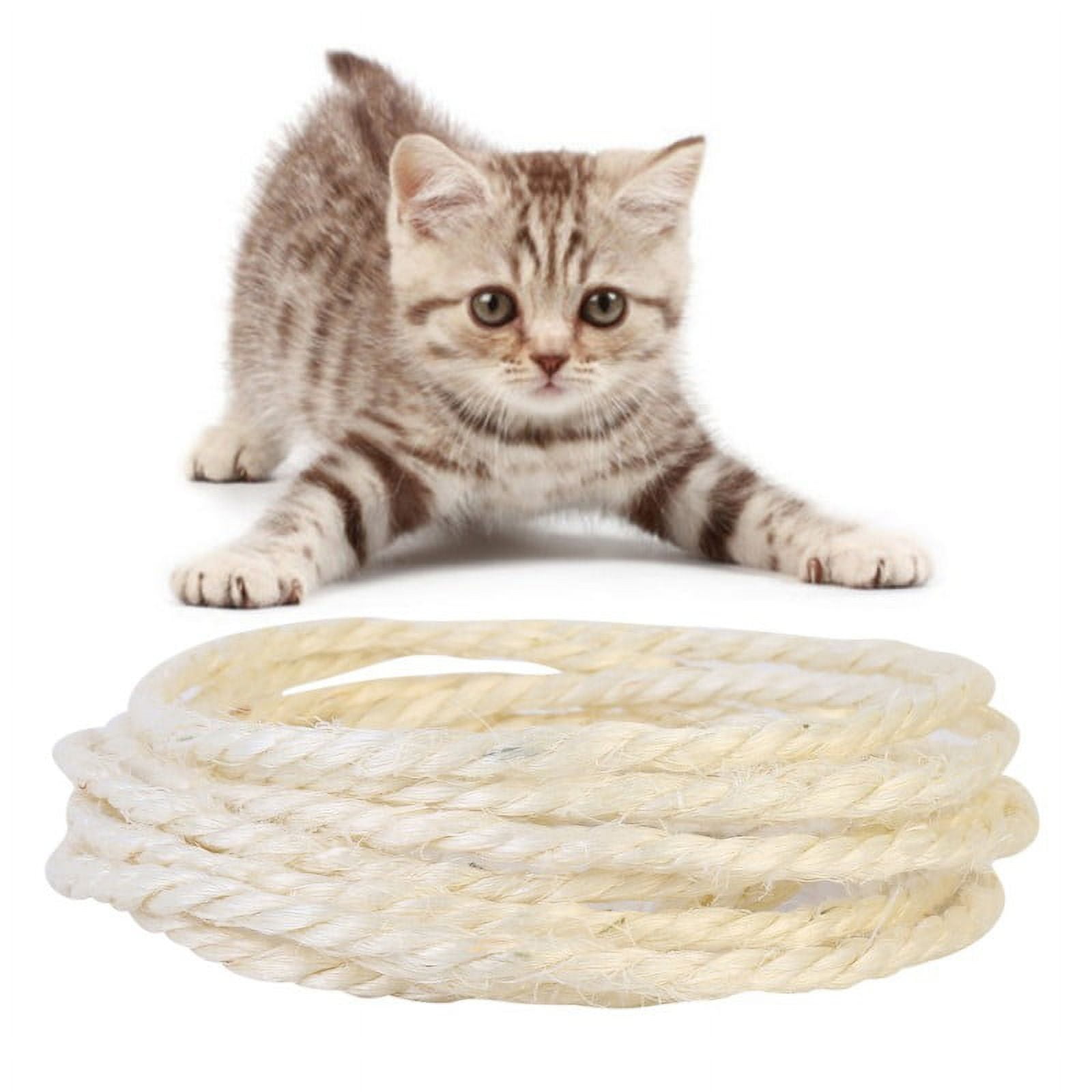 5M 16.4ft Cat Natural Sisal Rope for Scratching Post Tree Replacement Hemp Rope for Repairing DIY Cat Scratch Board for Cat to Exercise Claw Walmart Business Supplies