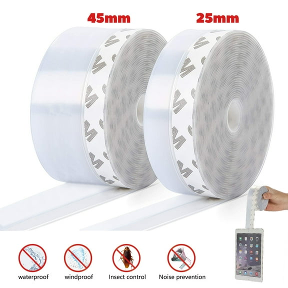 5M/16FT Weather Stripping Door Seal Strip Self Adhesive Silicone Bottom Stopper