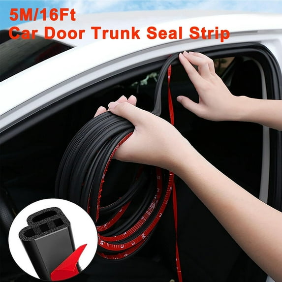 5M/16Ft Car Door Trunk Seal Strip L Shape Weather Strip Edge Decoration Accessories