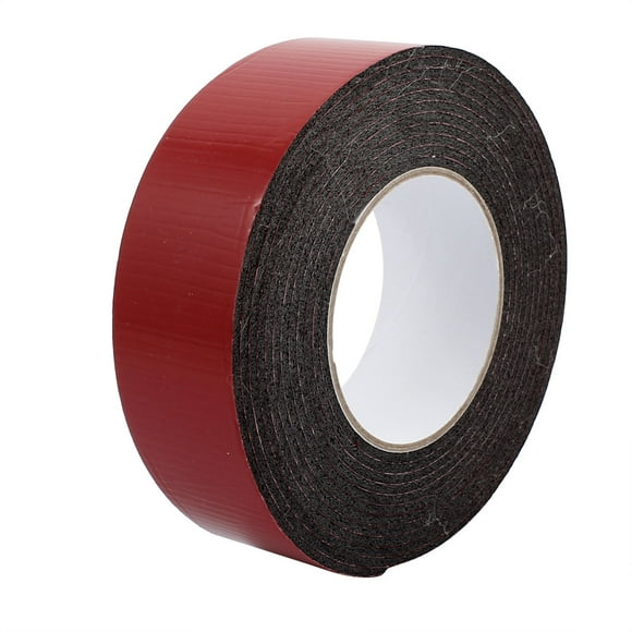 5M 40mm x 3mm Dual-side Adhesive Shockproof Sponge Foam Tape Red Black