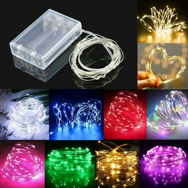 5M 50 LED String Battery Operated Wire Fairy String Xmas Lights for Gift Decor(Warm White/16.4Ft)