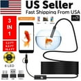 thumbnail image 1 of 5M 6LEDs Snake Endoscope Borescope 8mm Inspection USB Camera Scope For Android, 1 of 12