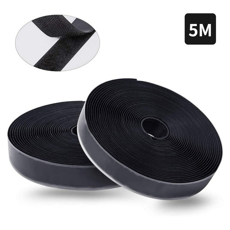 5M/8M*20MM Velcro Self-Adhesive Tape Super Strong Double-Sided Adhesive Pad  DIY Non-Destructive Installation Fasteners Used in Sewing, School, Office,  Home 