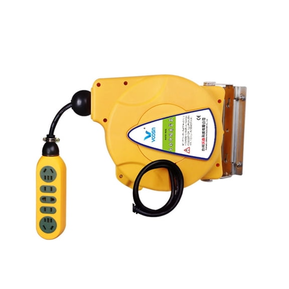 5M Automatic Retractable Power Cable Reel Wire Telescopic Cable Drum Electric Cable Reel Power Supply Hose Reel 3000W